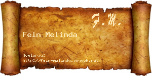 Fein Melinda névjegykártya